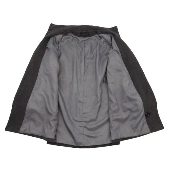 Vintage Jones New York Overcoat Womens Sz 12 Charcoal Gray Wool Lined Button Up - Picture 3 of 16